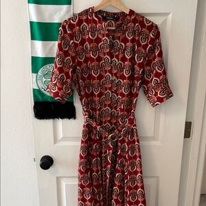 eShakti Patterned Midi Dress